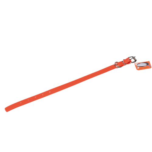 Collier Chien de chasse Orange Fluo Biothane