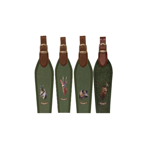 Bretelle Riserva pour carabine, broderie avec animaux réalistes